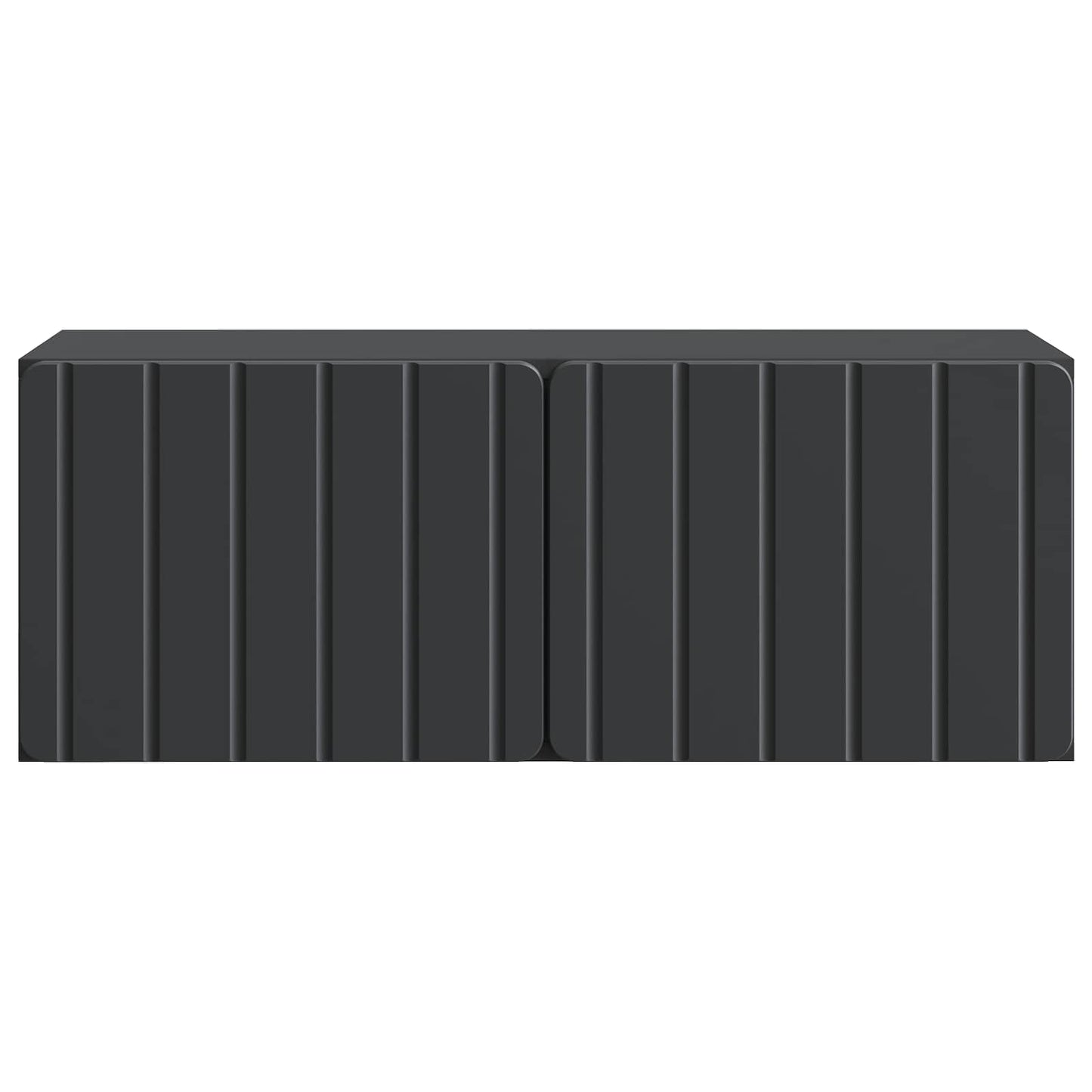 Fali TV szekrény 78,5 x 31 x 30 cm Fekete Szerelt Fa