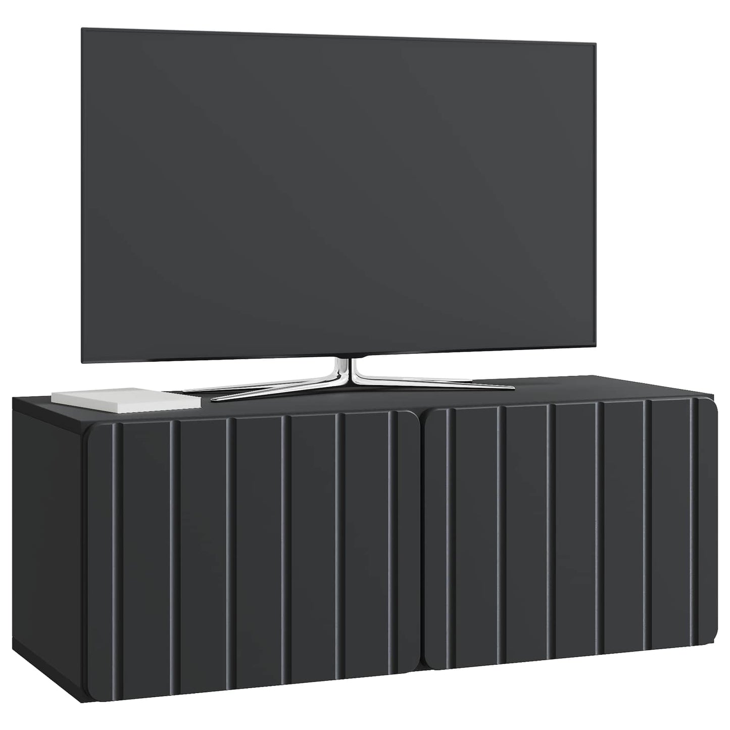 Fali TV szekrény 78,5 x 31 x 30 cm Fekete Szerelt Fa