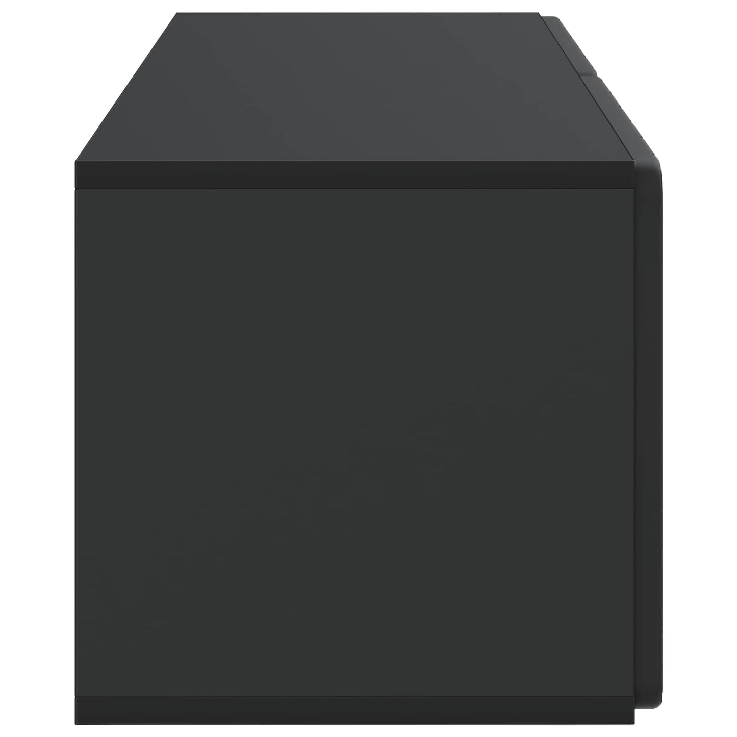 Fali TV szekrény 78,5 x 31 x 30 cm Fekete Szerelt Fa