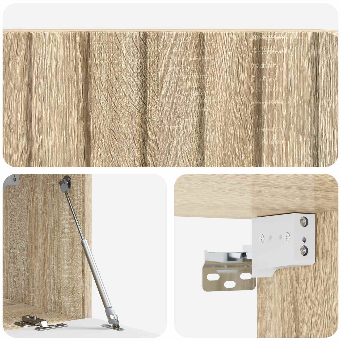 Fali TV szekrény 78,5 x 31 x 30 cm Sonoma Tölgy Szerelt Fa