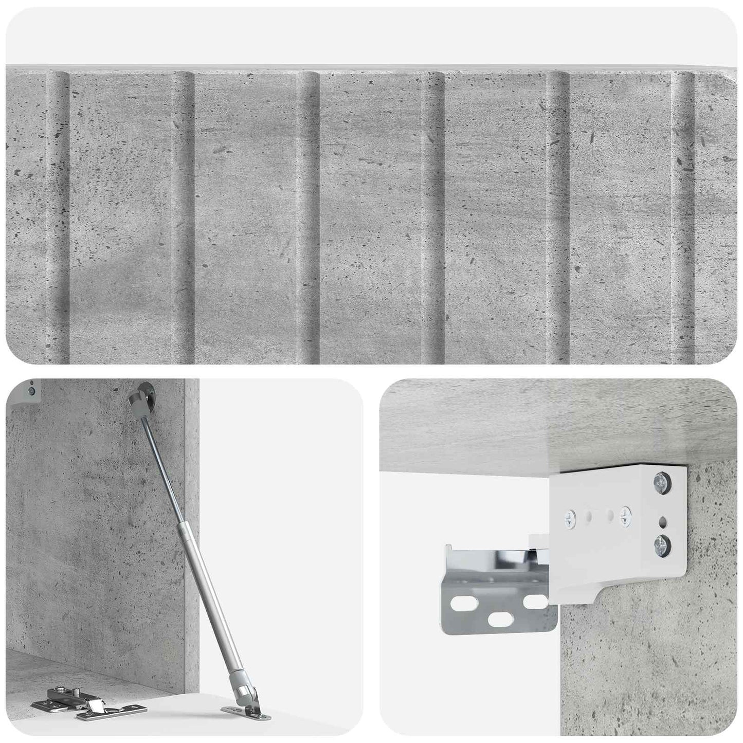 Fali TV szekrény 78,5 x 31 x 30 cm Betonszürke Szerelt Fa
