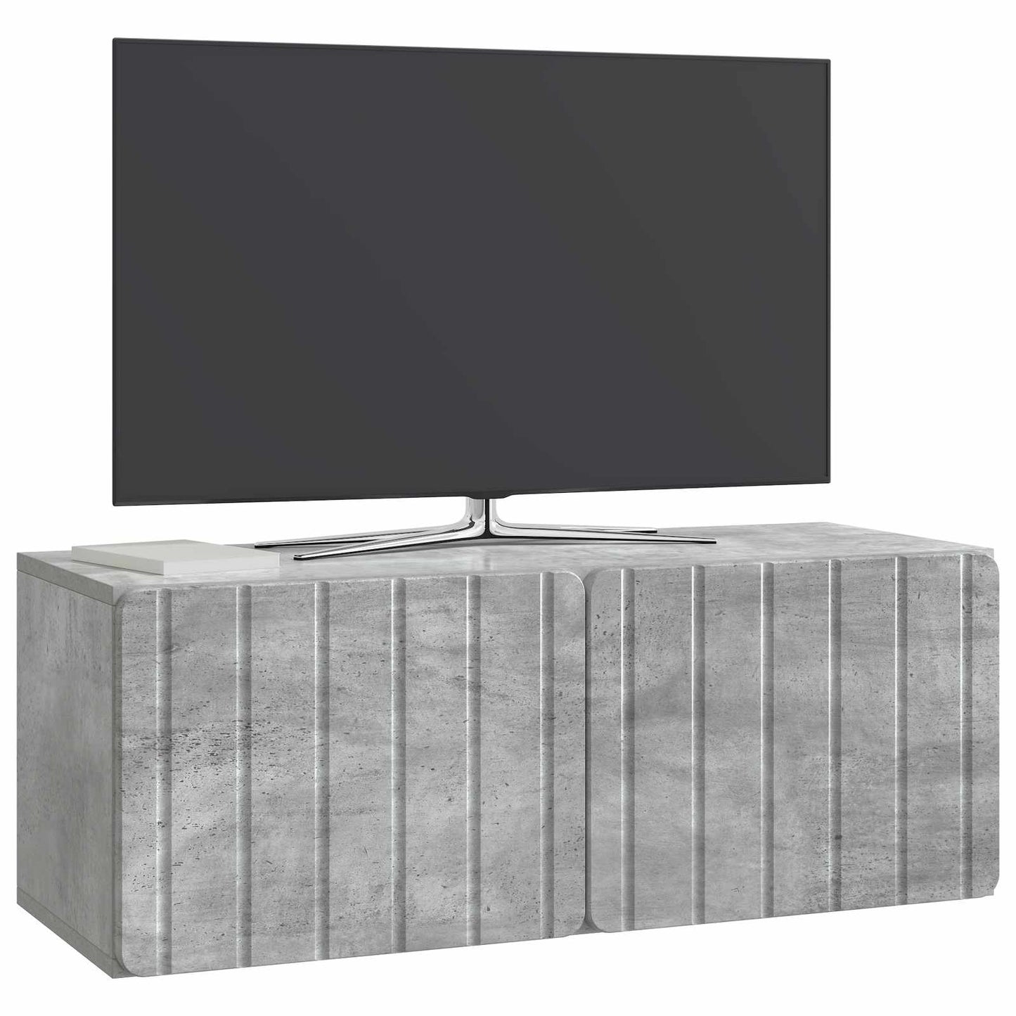 Fali TV szekrény 78,5 x 31 x 30 cm Betonszürke Szerelt Fa
