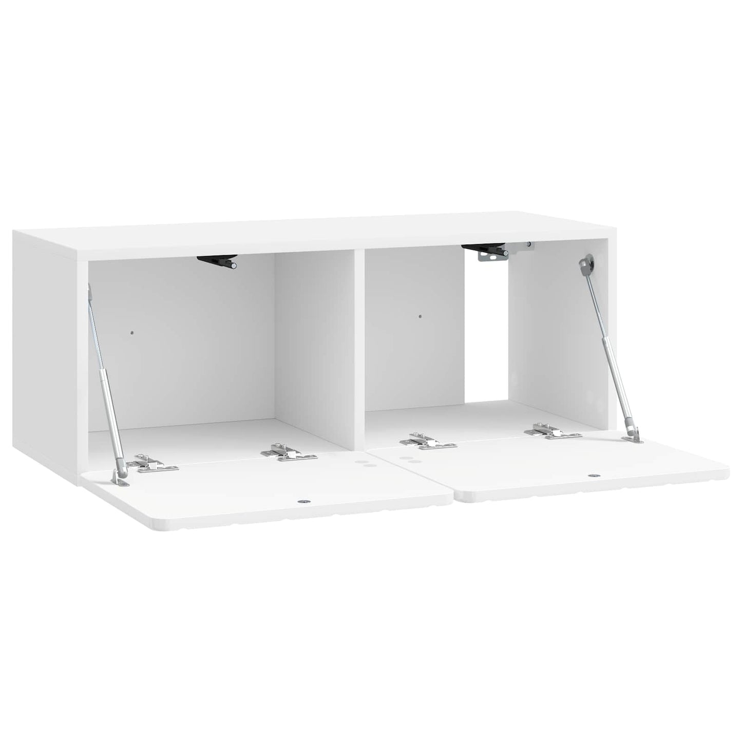 Fali TV szekrény 78,5 x 31 x 30 cm Magasfényű Fehér Szerelt Fa