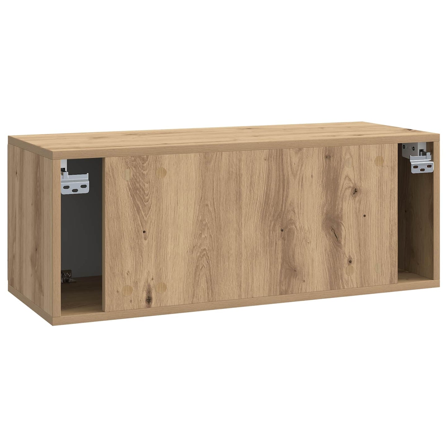 Fali TV szekrény 78,5 x 31 x 30 cm Kézműves Tölgy Szerelt Fa