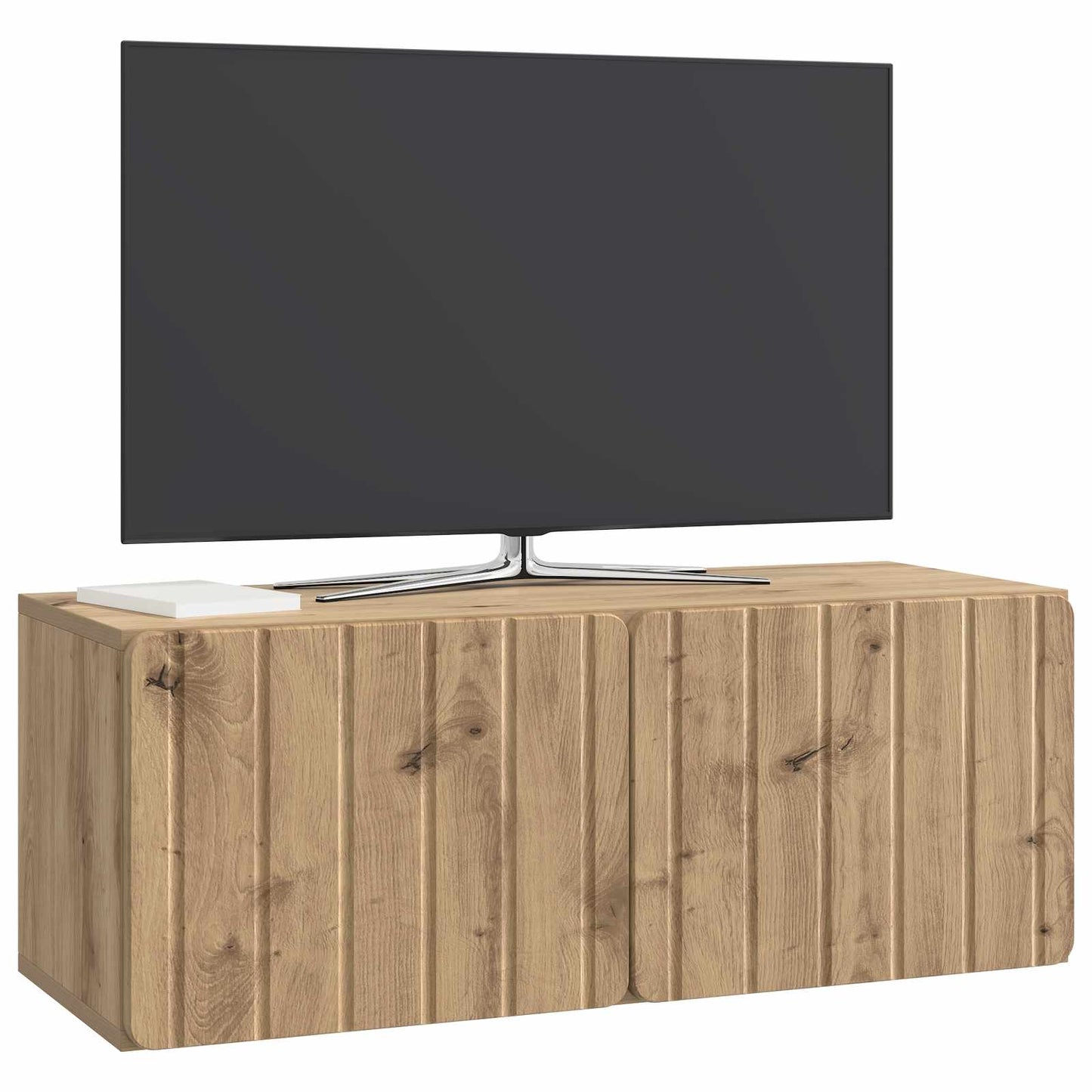Fali TV szekrény 78,5 x 31 x 30 cm Kézműves Tölgy Szerelt Fa