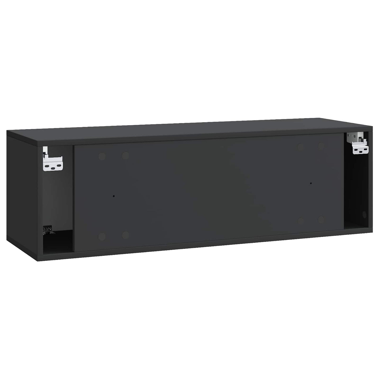 Fali TV szekrény 98 x 31 x 30 cm Fekete Szerelt Fa