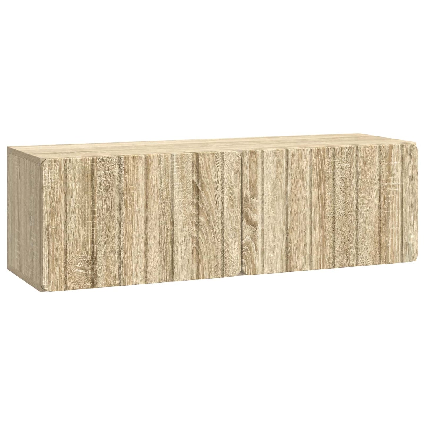 Fali TV szekrény 98 x 31 x 30 cm Sonoma Tölgy Szerelt Fa