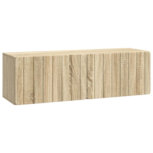 Fali TV szekrény Sonoma Tölgy 98 x 31 x 30 cm Szerelt Fa