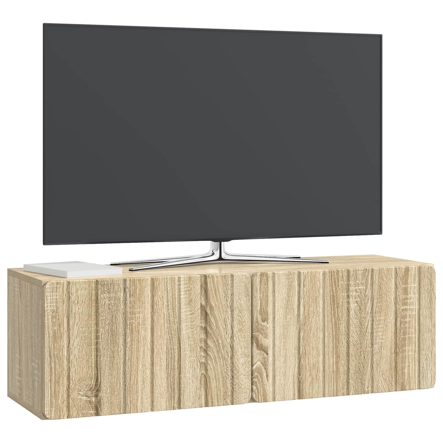Fali TV szekrény 98 x 31 x 30 cm Sonoma Tölgy Szerelt Fa