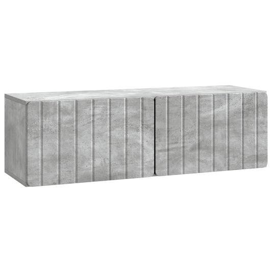 Fali TV szekrény Betonszürke 98 x 31 x 30 cm Szerelt Fa