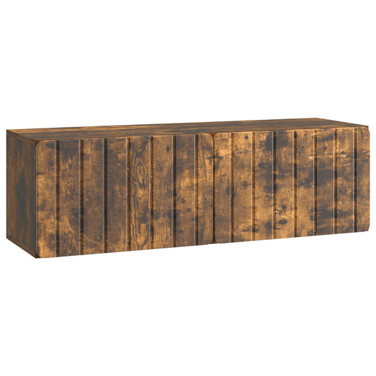 Fali TV szekrény Füstös Tölgy 98 x 31 x 30 cm Szerelt Fa