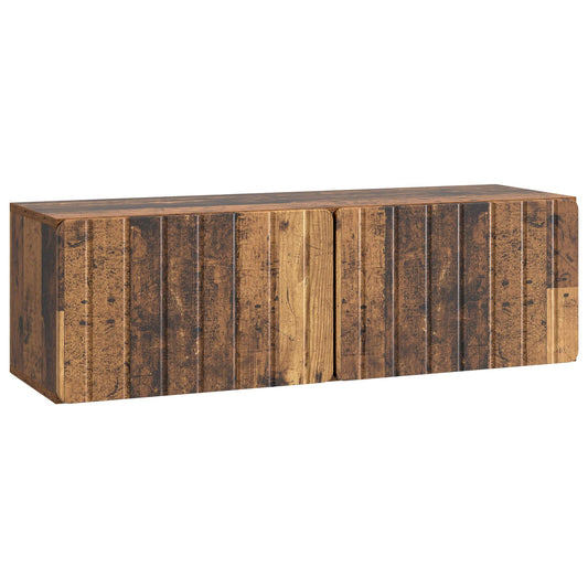 Fali TV szekrény Antik Fa 98 x 31 x 30 cm Szerelt Fa