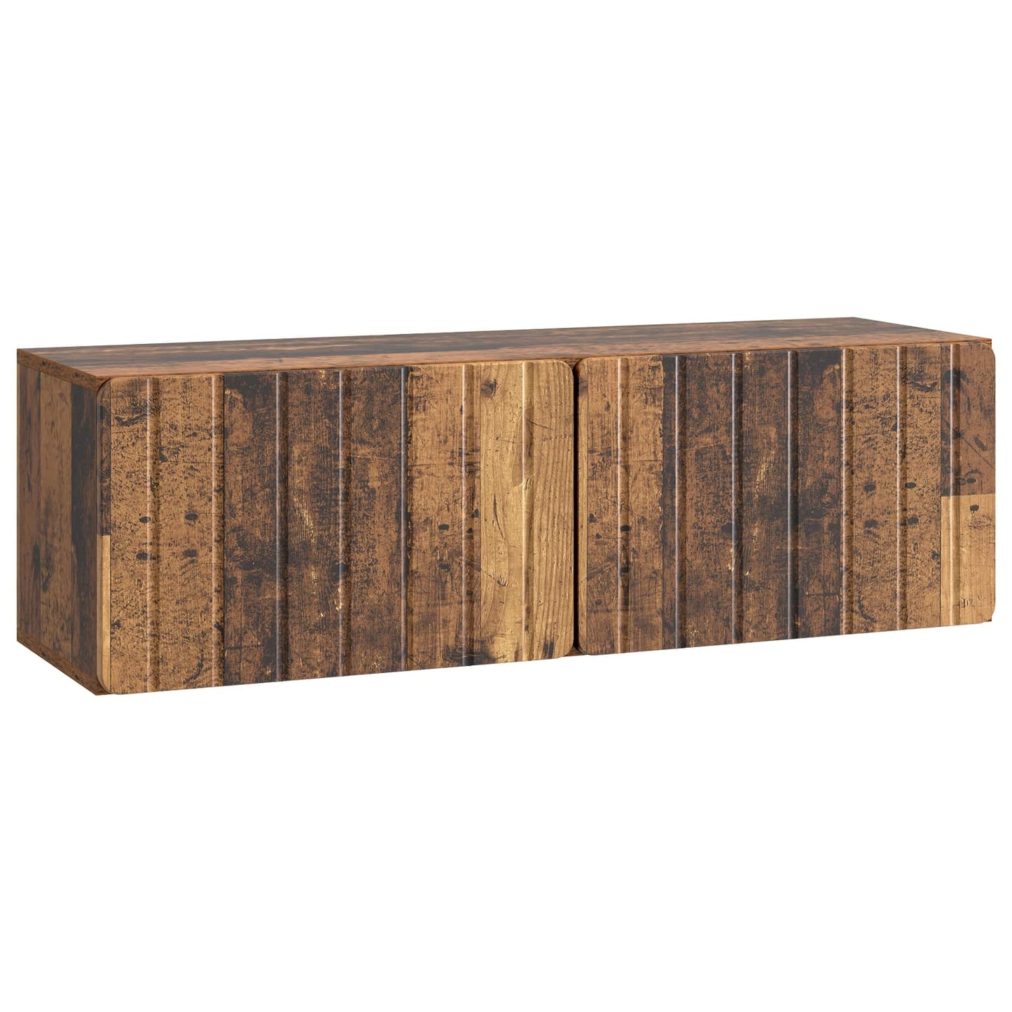 Fali TV szekrény 98 x 31 x 30 cm Antik Fa Szerelt Fa