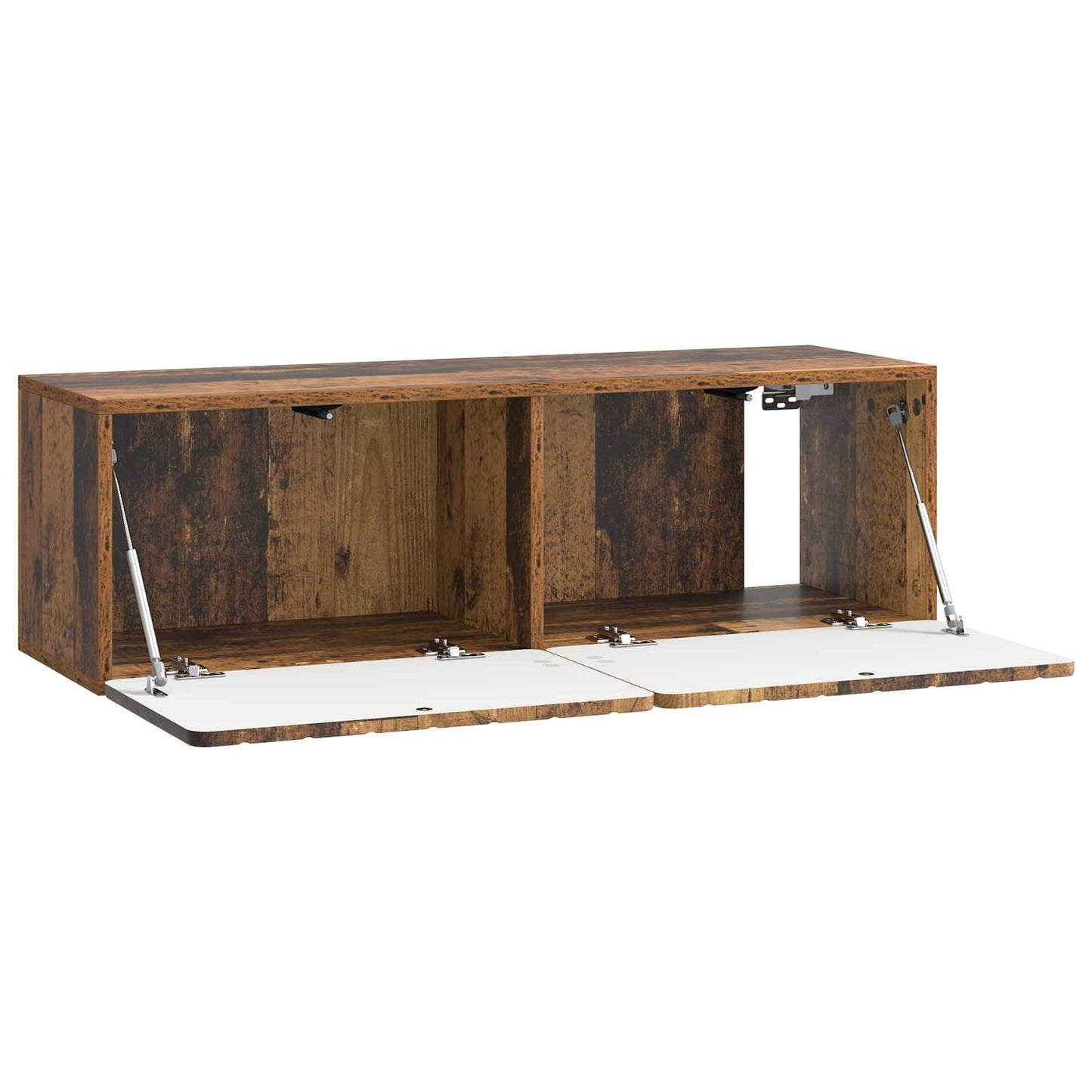 Fali TV szekrény 98 x 31 x 30 cm Antik Fa Szerelt Fa