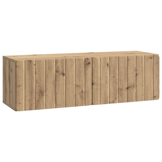 Fali TV szekrény Kézműves Tölgy 98 x 31 x 30 cm Szerelt Fa