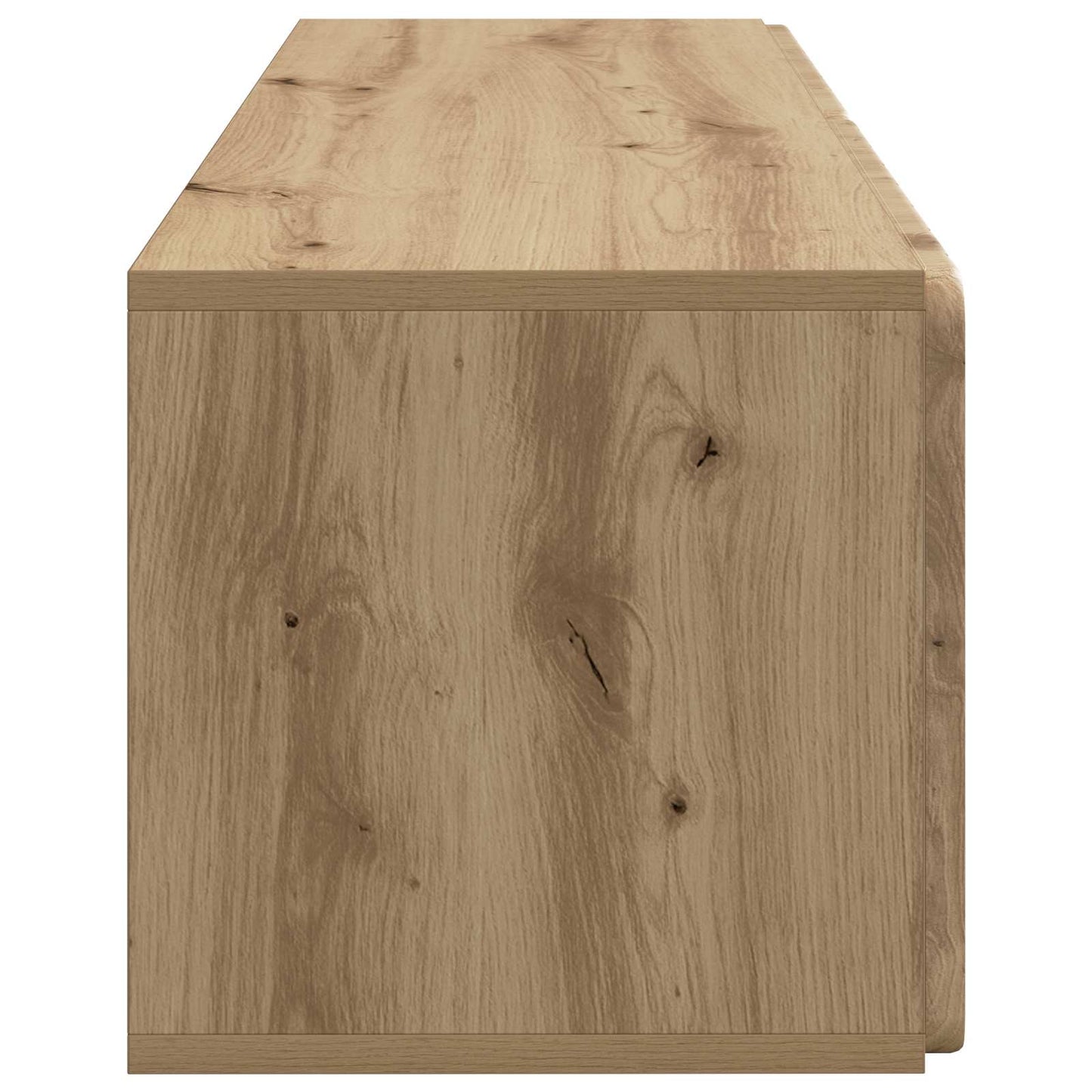 Fali TV szekrény 98 x 31 x 30 cm Kézműves Tölgy Szerelt Fa