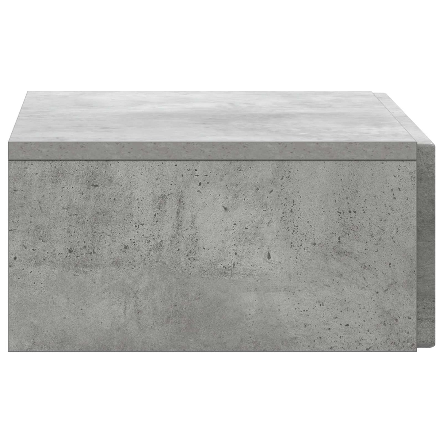 Fali oldaltábla Betonszürke 59 x 34,5 x 17 cm Szerelt Fa