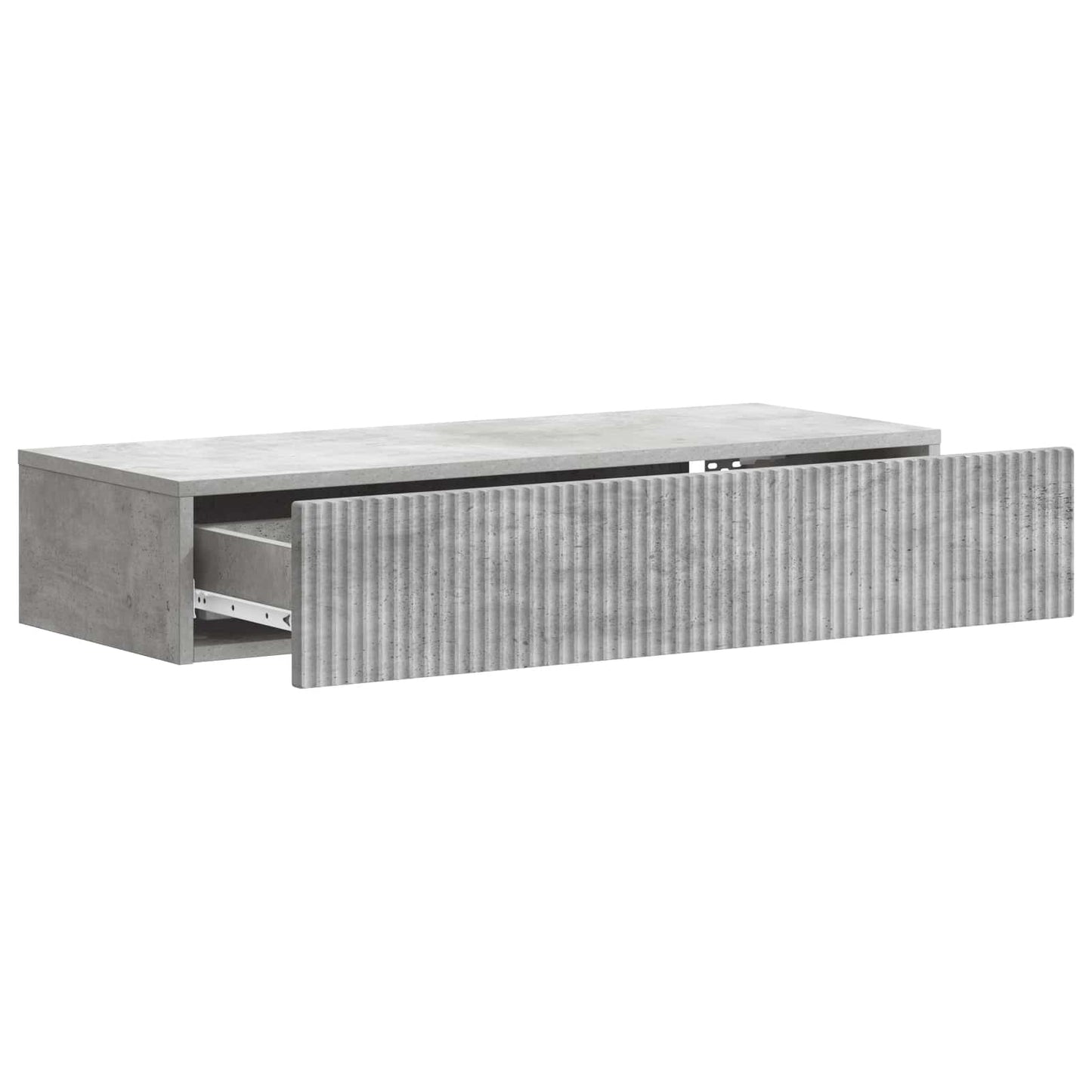 Fali oldaltábla Betonszürke 87,5 x 34,5 x 17 cm Szerelt Fa