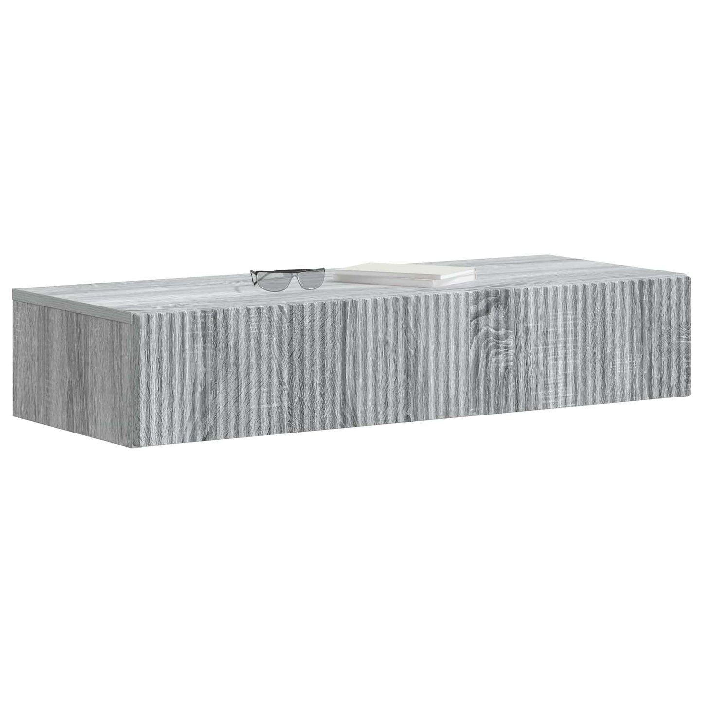 Fali oldaltábla Szürke Sonoma 87,5 x 34,5 x 17 cm Szerelt Fa