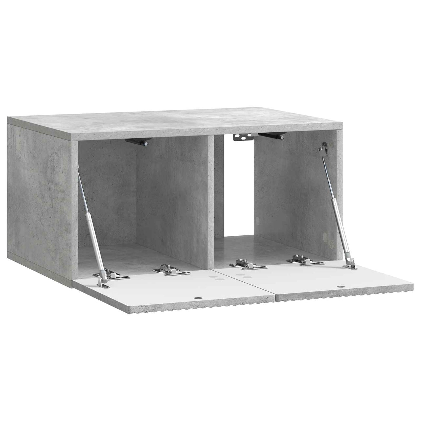 Fali TV szekrény Betonszürke 59,5 x 41 x 30 cm Szerelt Fa