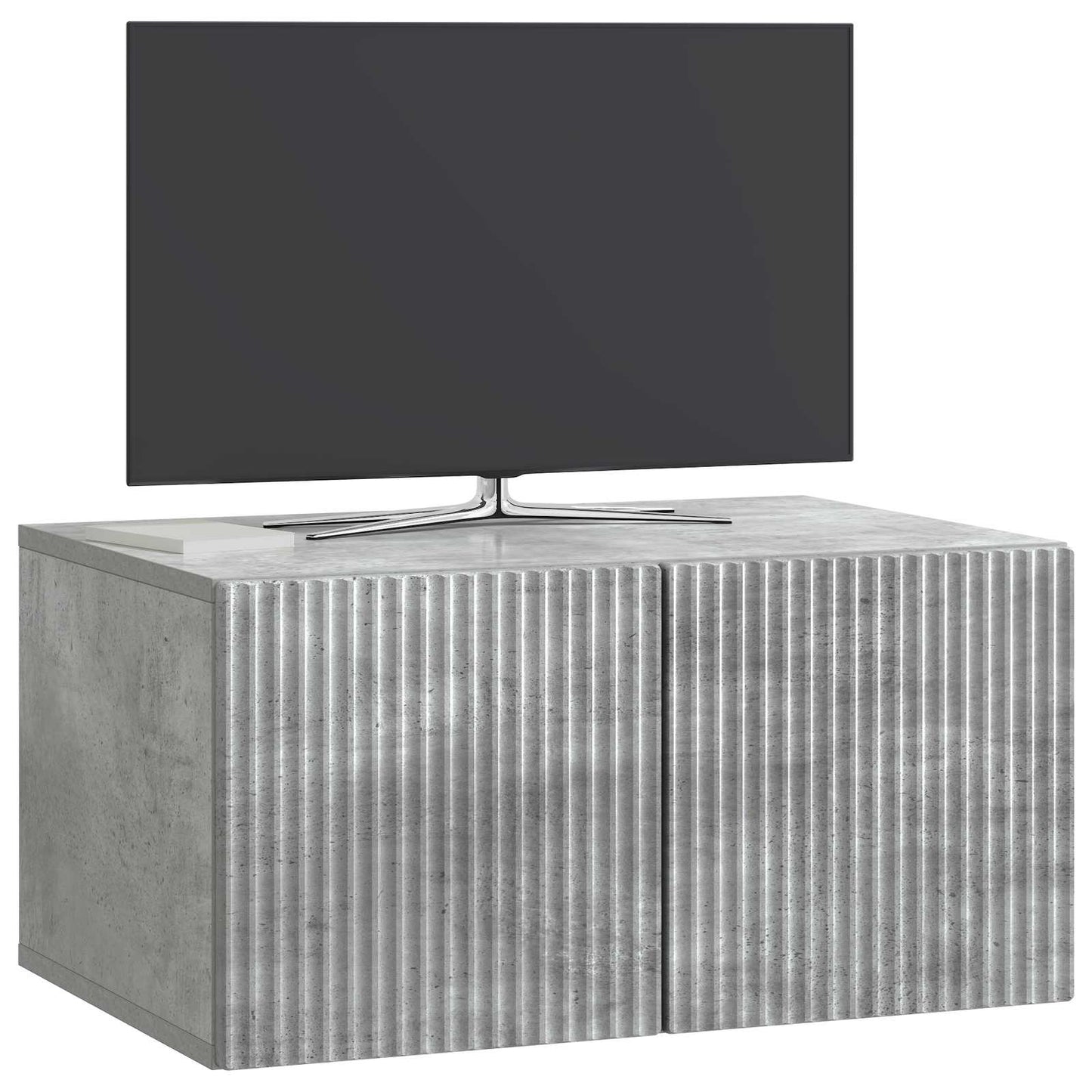 Fali TV szekrény Betonszürke 59,5 x 41 x 30 cm Szerelt Fa