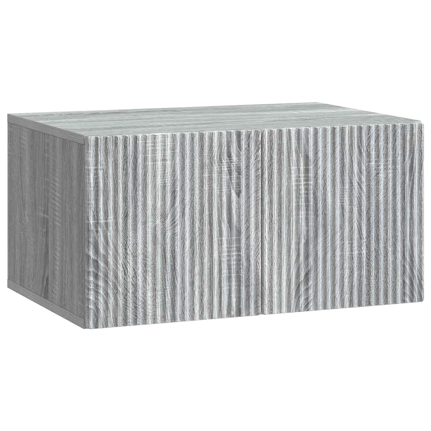 Fali TV szekrény Szürke Sonoma 59,5 x 41 x 30 cm Szerelt Fa