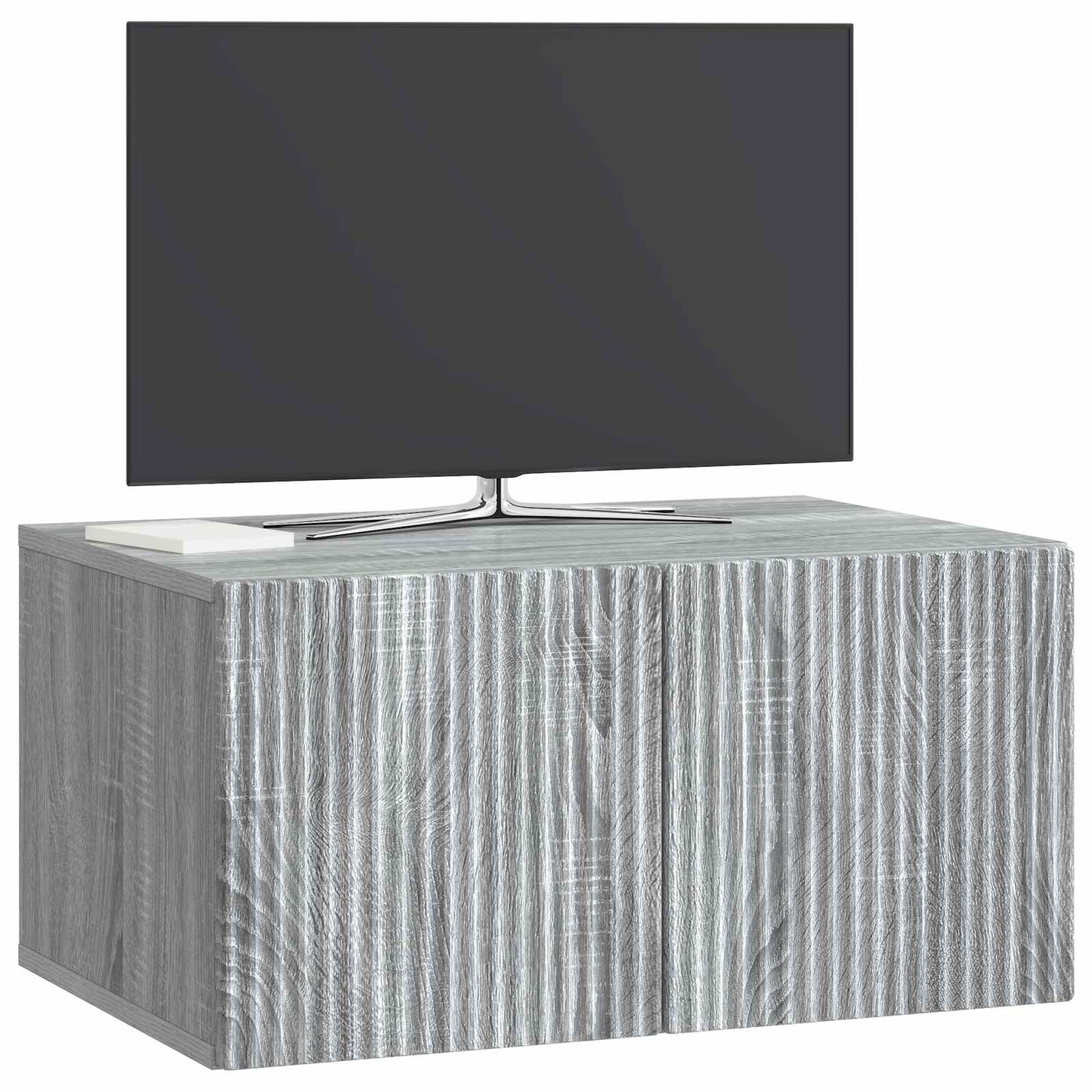 Fali TV szekrény Szürke Sonoma 59,5 x 41 x 30 cm Szerelt Fa