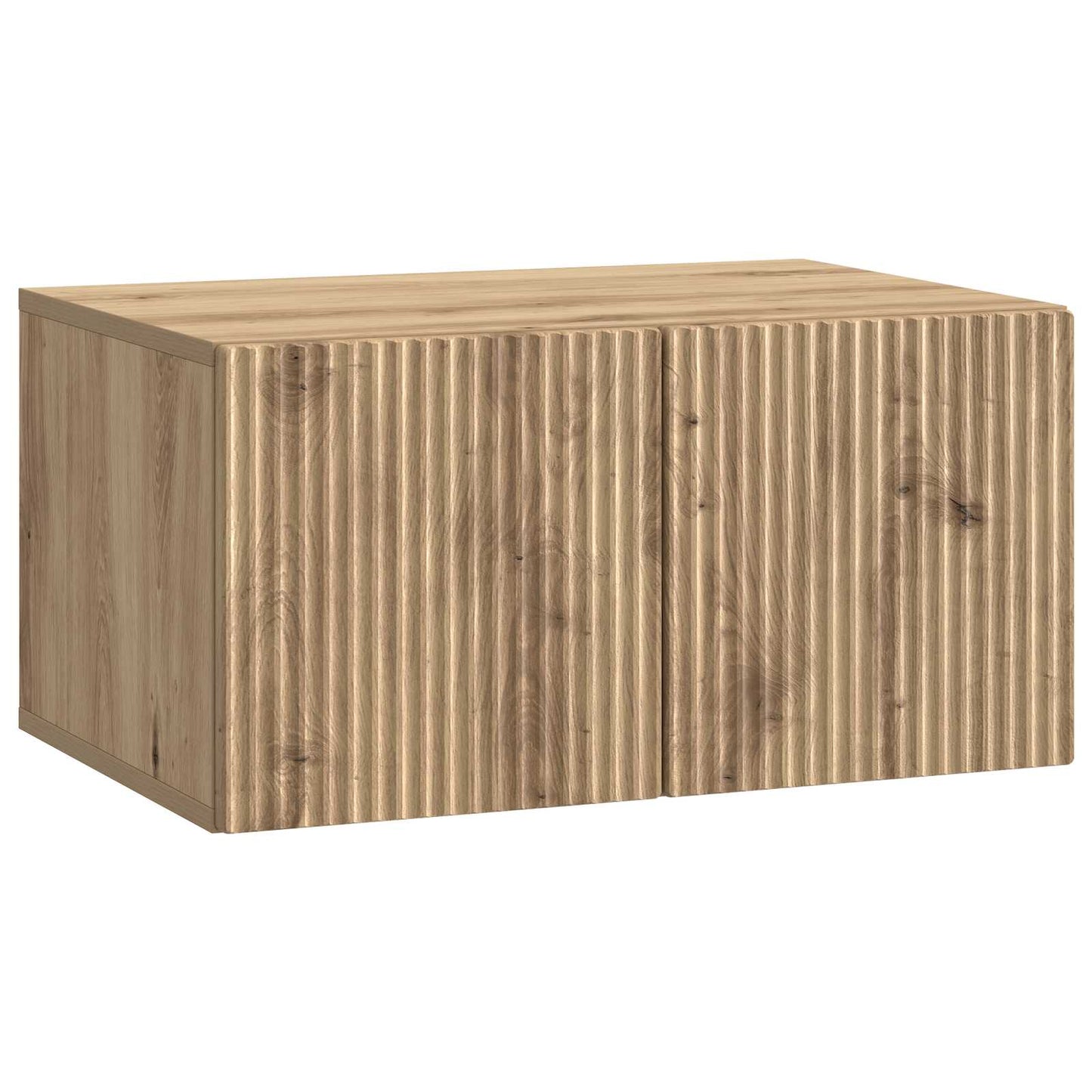 Fali TV szekrény 59,5 x 41 x 30 cm Kézműves Tölgy Szerelt Fa