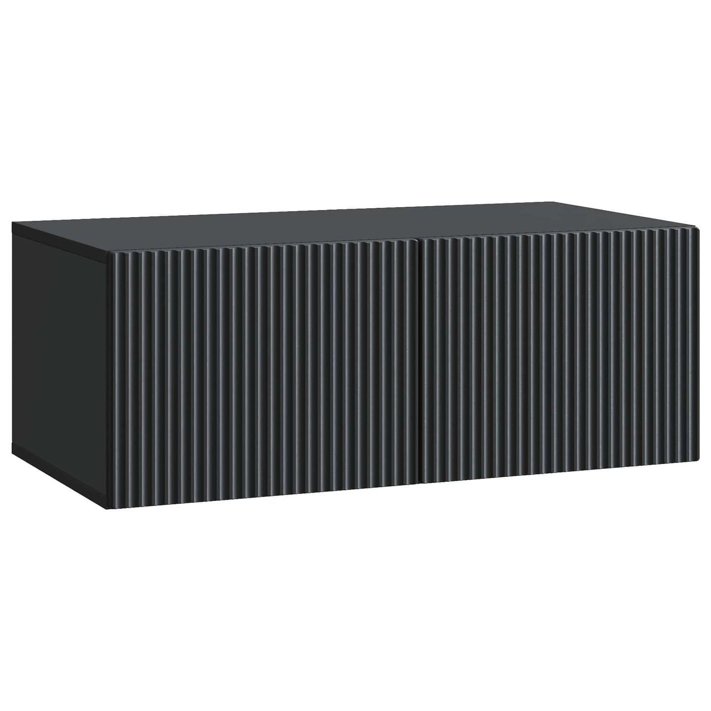 Fali TV szekrény Fekete 78,5 x 41 x 30 cm Szerelt Fa