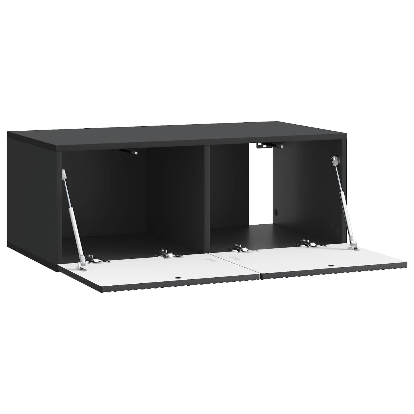 Fali TV szekrény Fekete 78,5 x 41 x 30 cm Szerelt Fa