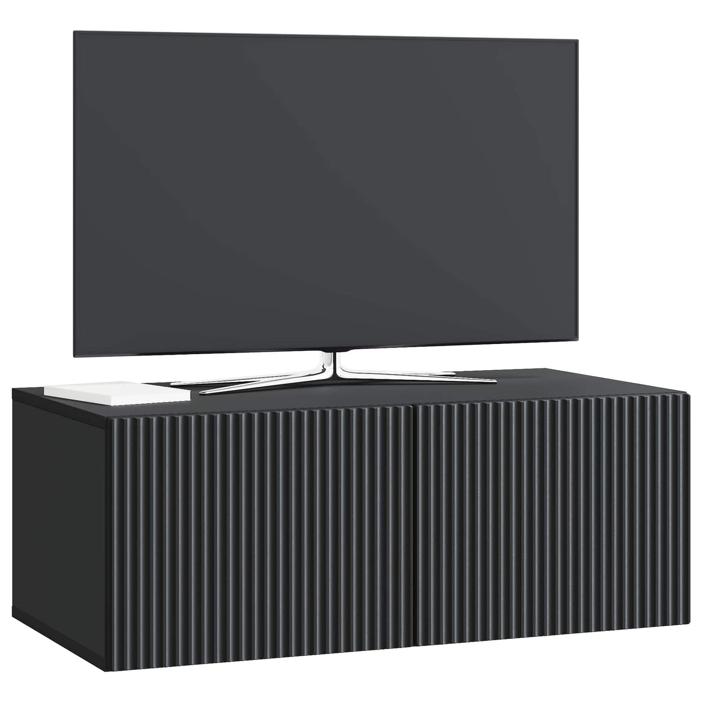 Fali TV szekrény Fekete 78,5 x 41 x 30 cm Szerelt Fa