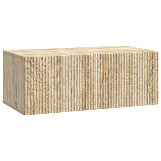 Fali TV szekrény Sonoma Tölgy 78,5 x 41 x 30 cm Szerelt Fa