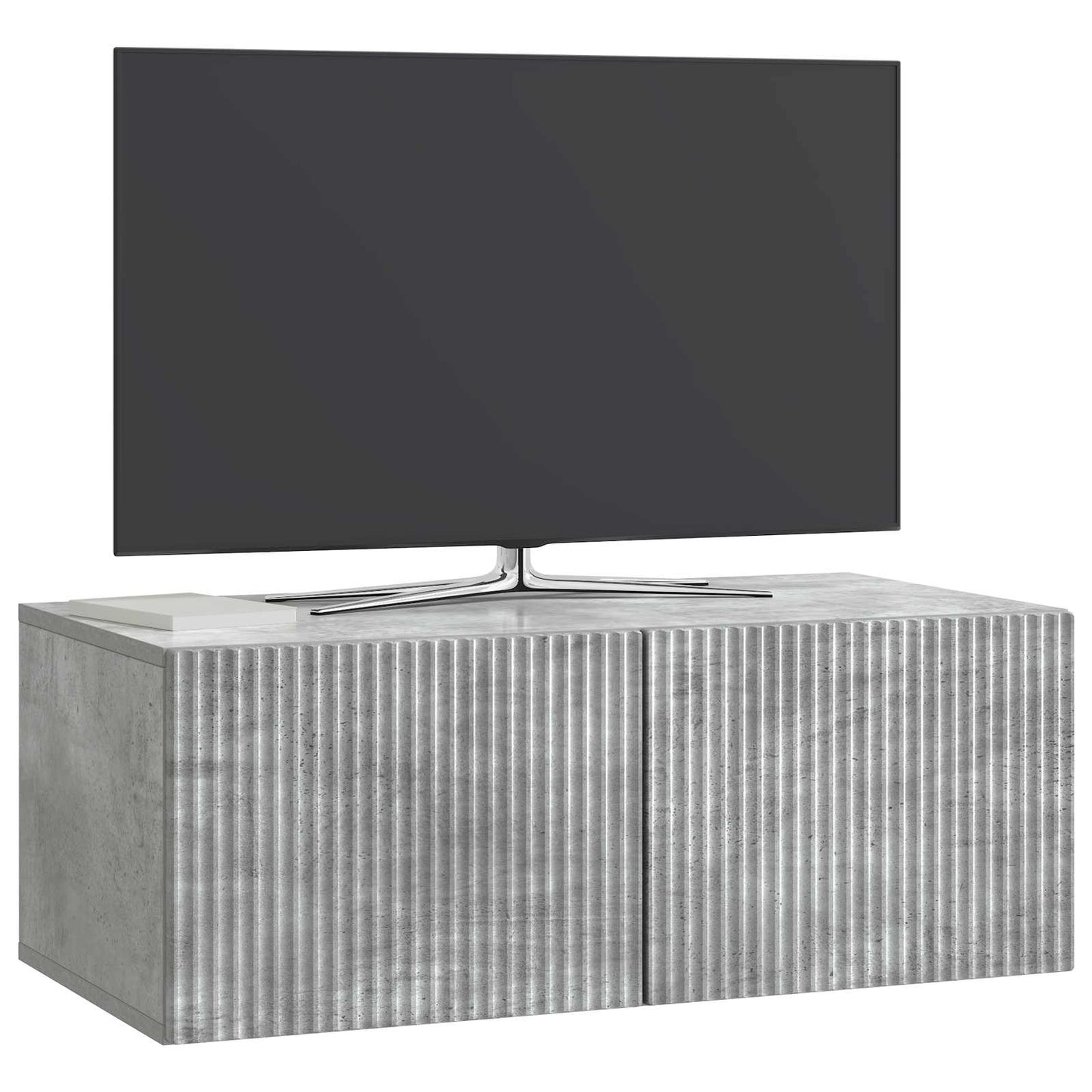 Fali TV szekrény Betonszürke 78,5 x 41 x 30 cm Szerelt Fa