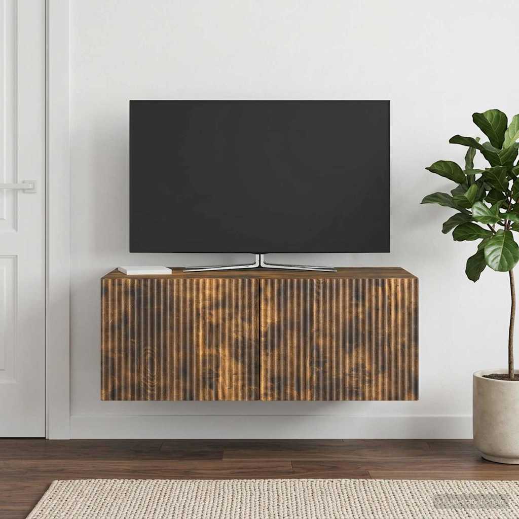 Fali TV szekrény Füstös Tölgy 78,5 x 41 x 30 cm Szerelt Fa
