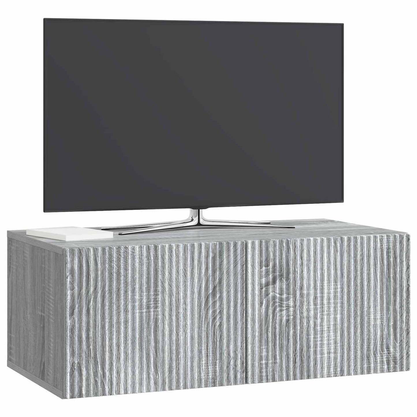 Fali TV szekrény Szürke Sonoma 78,5 x 41 x 30 cm Szerelt Fa