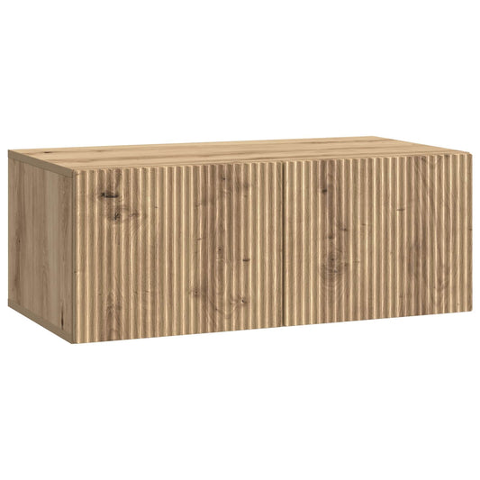 Fali TV szekrény Kézműves Tölgy 78,5 x 41 x 30 cm Szerelt Fa