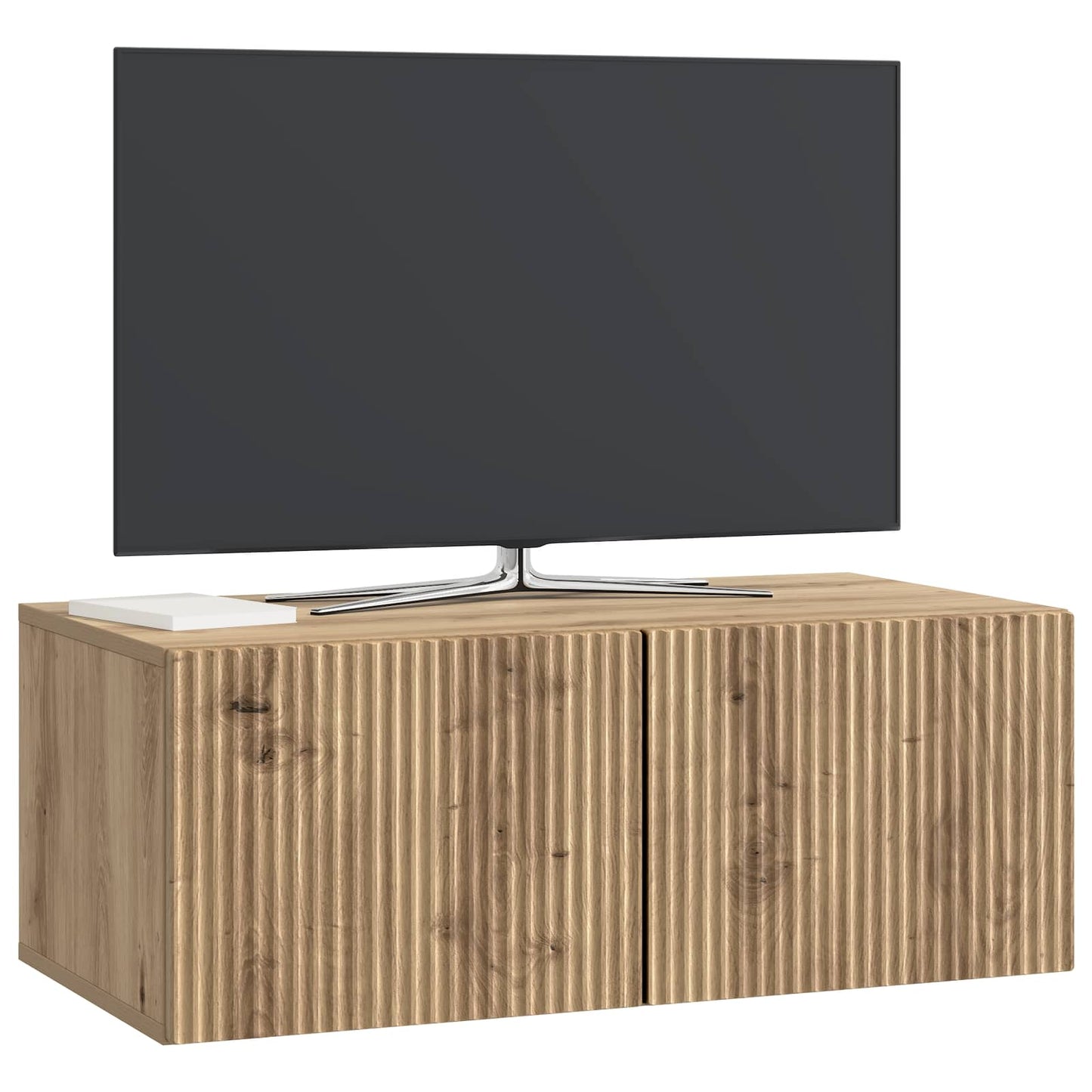 Fali TV szekrény 78,5 x 41 x 30 cm Kézműves Tölgy Szerelt Fa
