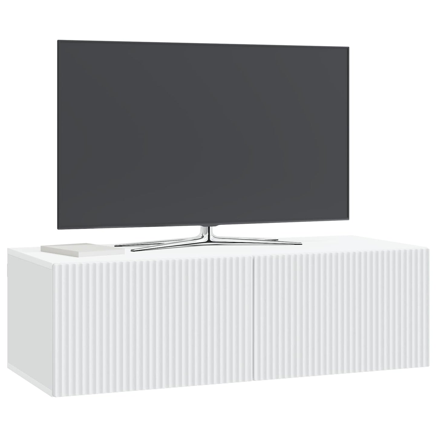 Fali TV szekrény Fehér 98 x 41 x 30 cm Szerelt Fa