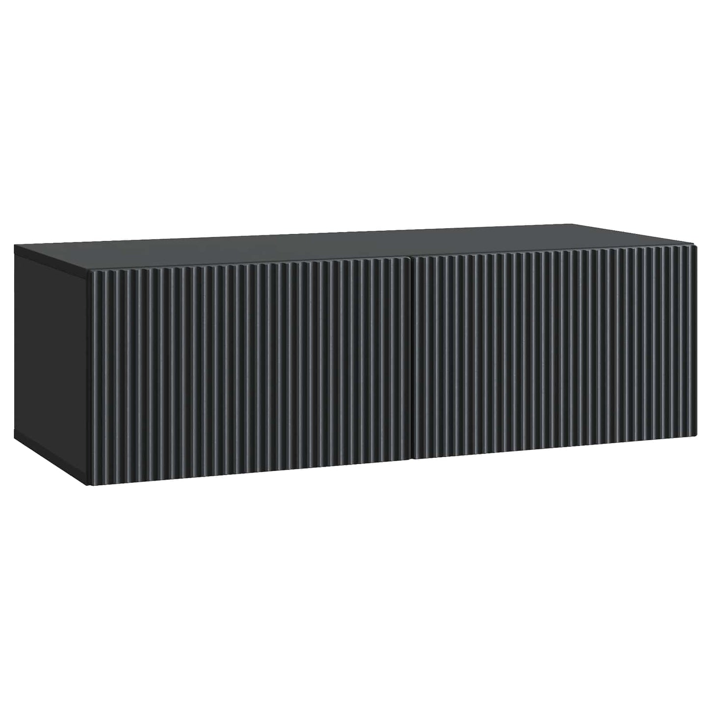 Fali TV szekrény Fekete 98 x 41 x 30 cm Szerelt Fa