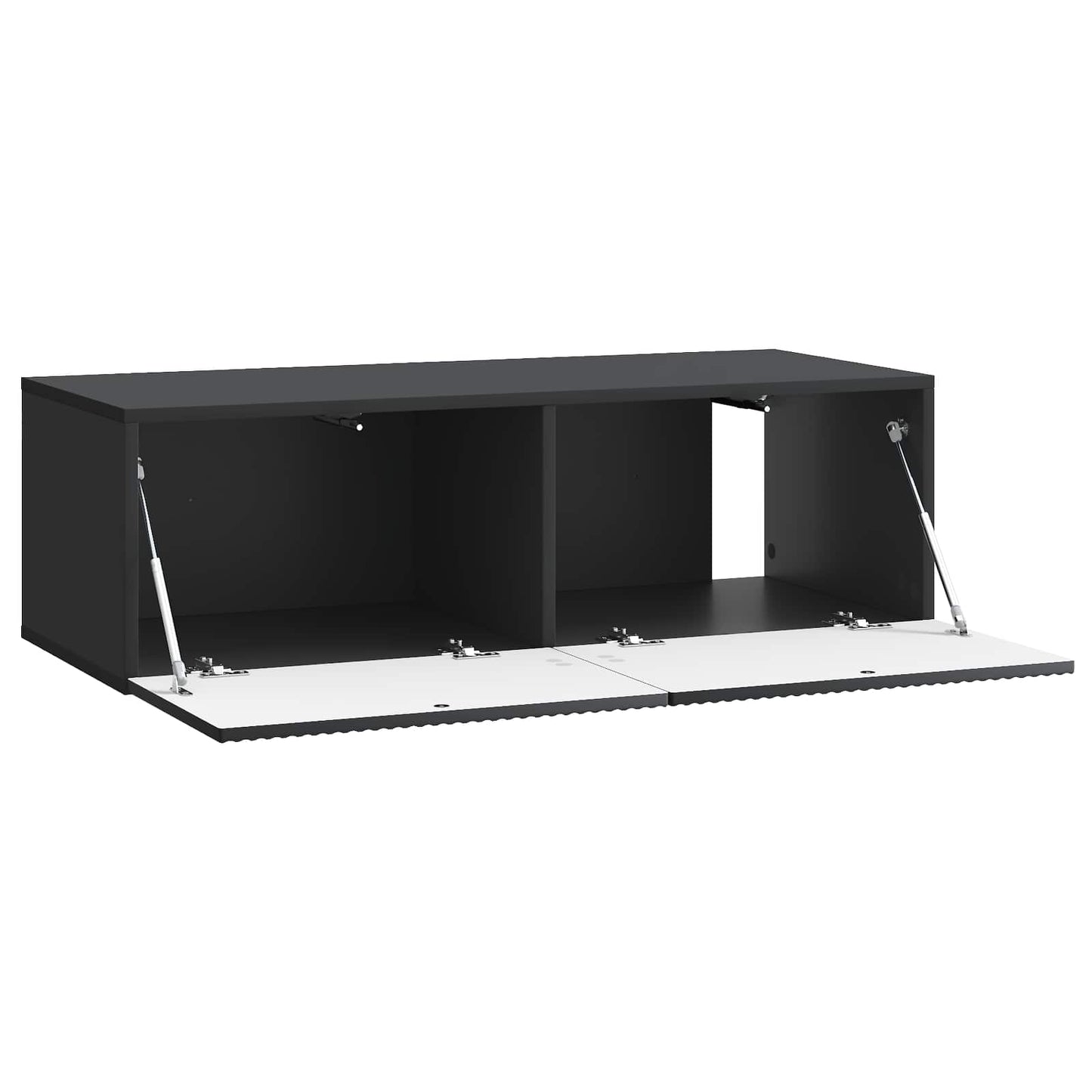 Fali TV szekrény Fekete 98 x 41 x 30 cm Szerelt Fa