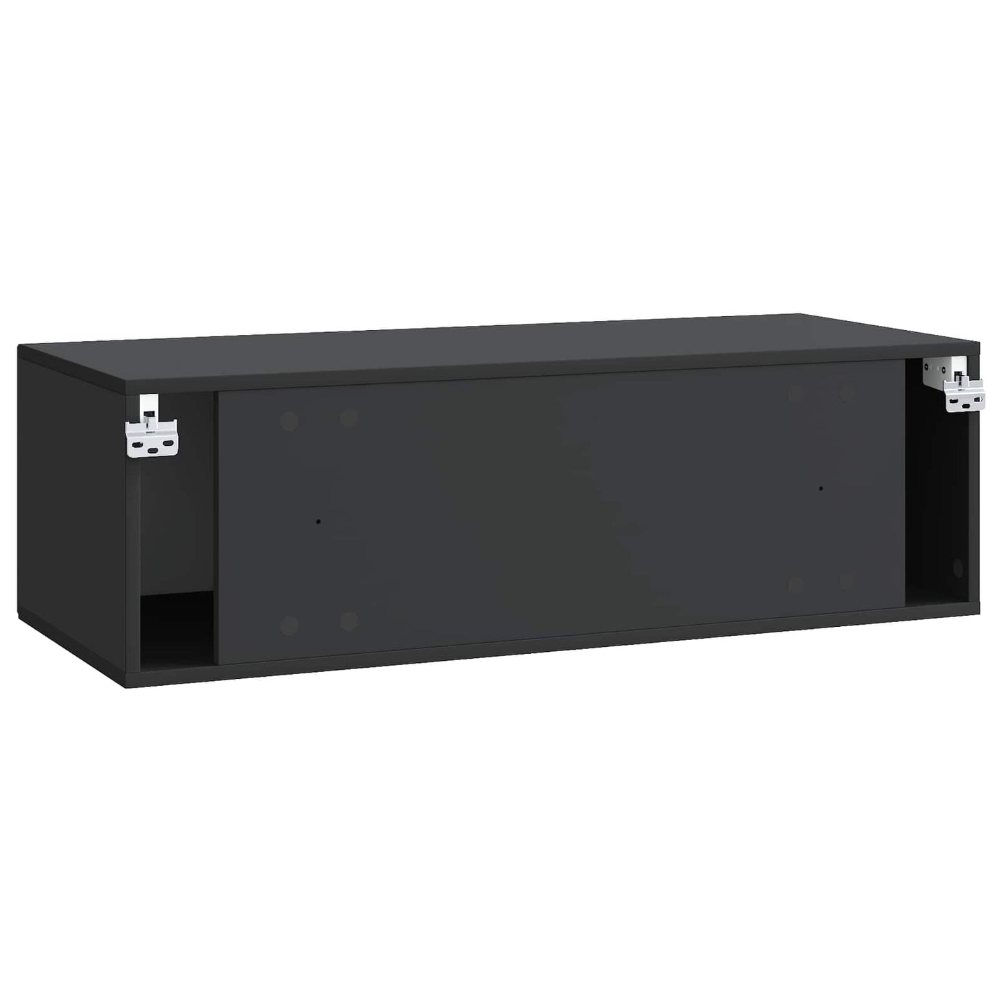 Fali TV szekrény Fekete 98 x 41 x 30 cm Szerelt Fa