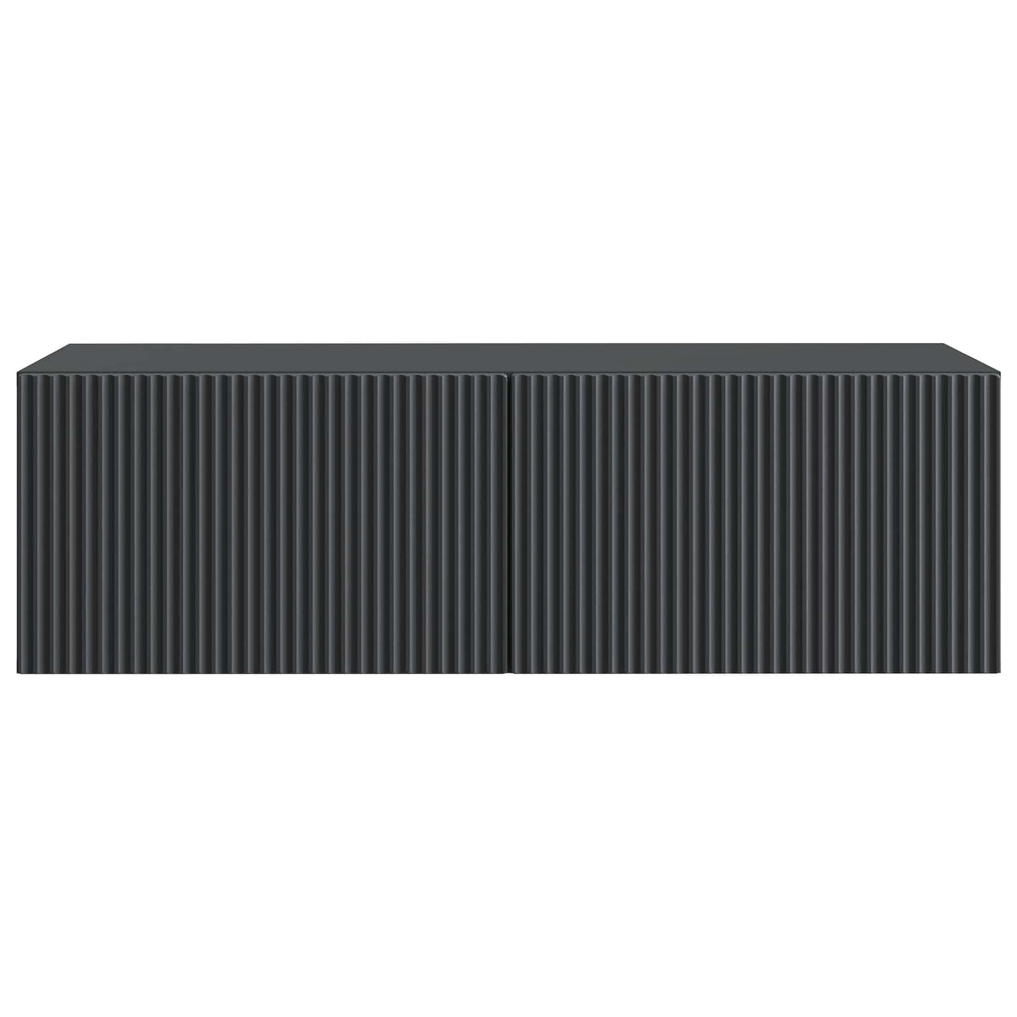 Fali TV szekrény Fekete 98 x 41 x 30 cm Szerelt Fa