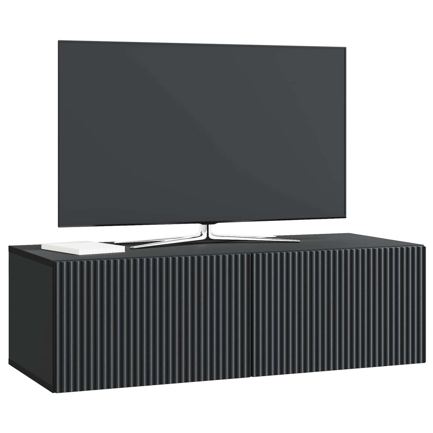Fali TV szekrény Fekete 98 x 41 x 30 cm Szerelt Fa