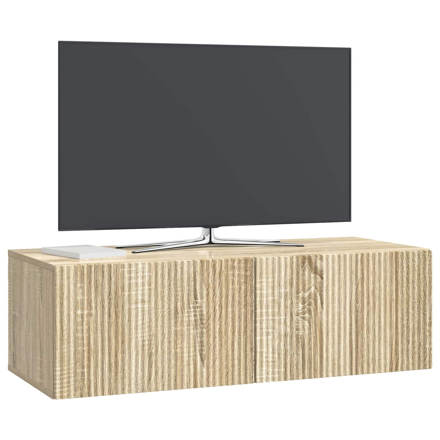 Fali TV szekrény Sonoma Tölgy 98 x 41 x 30 cm Szerelt Fa
