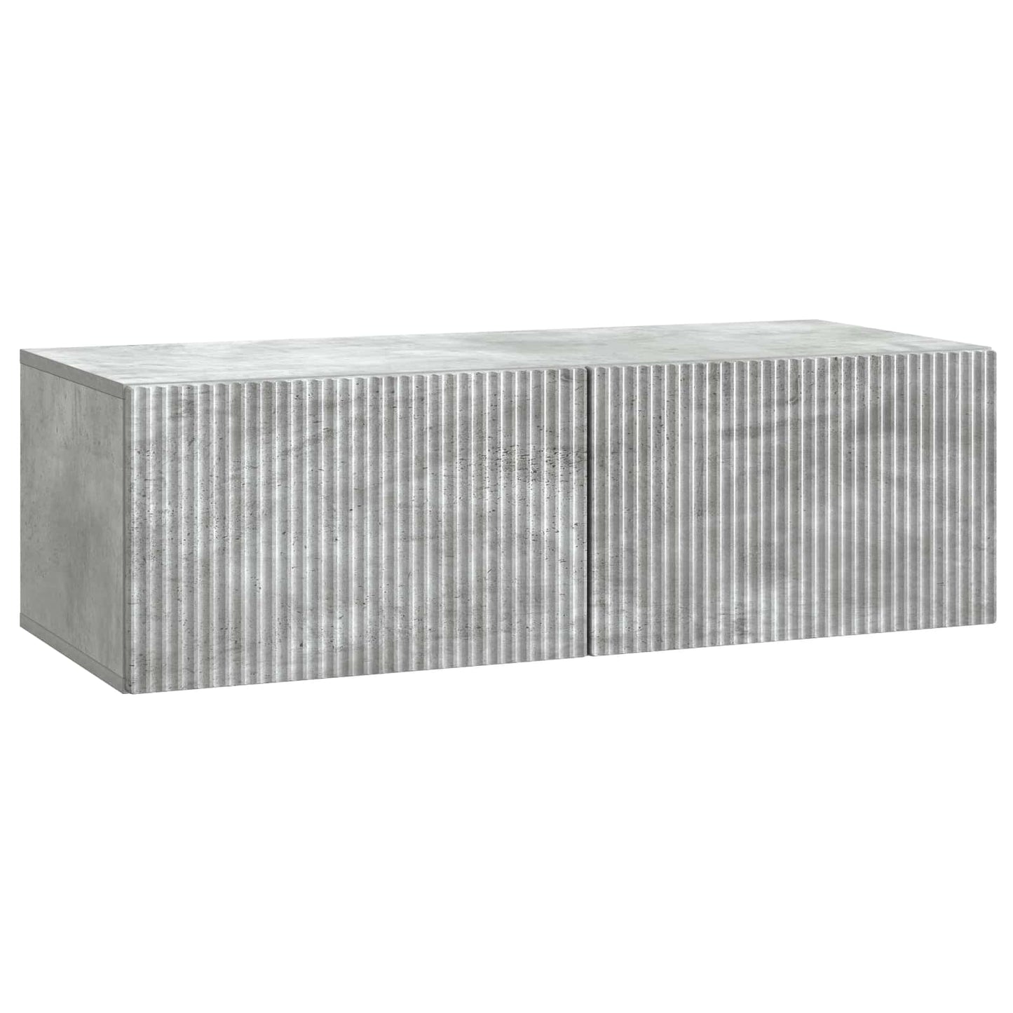 Fali TV szekrény Betonszürke 98 x 41 x 30 cm Szerelt Fa