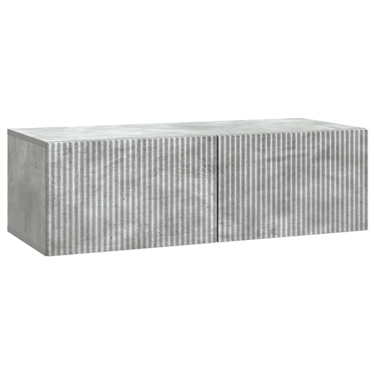 Fali TV szekrény Betonszürke 98 x 41 x 30 cm Szerelt Fa