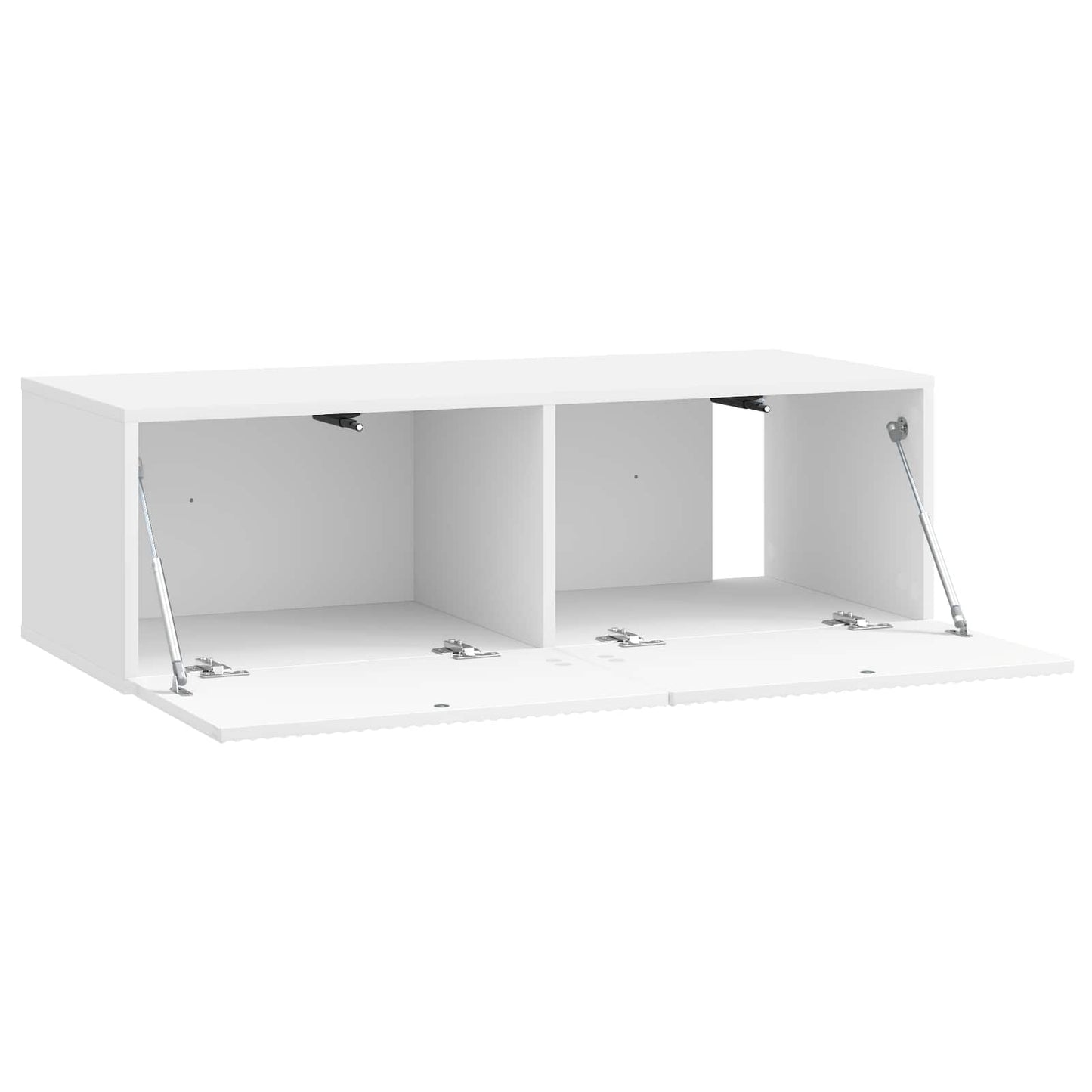 Fali TV szekrény Magasfényű Fehér 98 x 41 x 30 cm Szerelt Fa