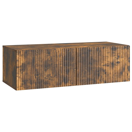 Fali TV szekrény Füstös Tölgy 98 x 41 x 30 cm Szerelt Fa