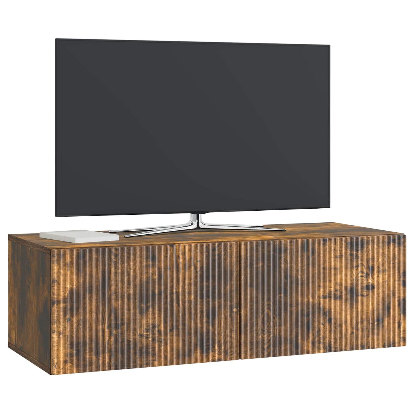 Fali TV szekrény Füstös Tölgy 98 x 41 x 30 cm Szerelt Fa