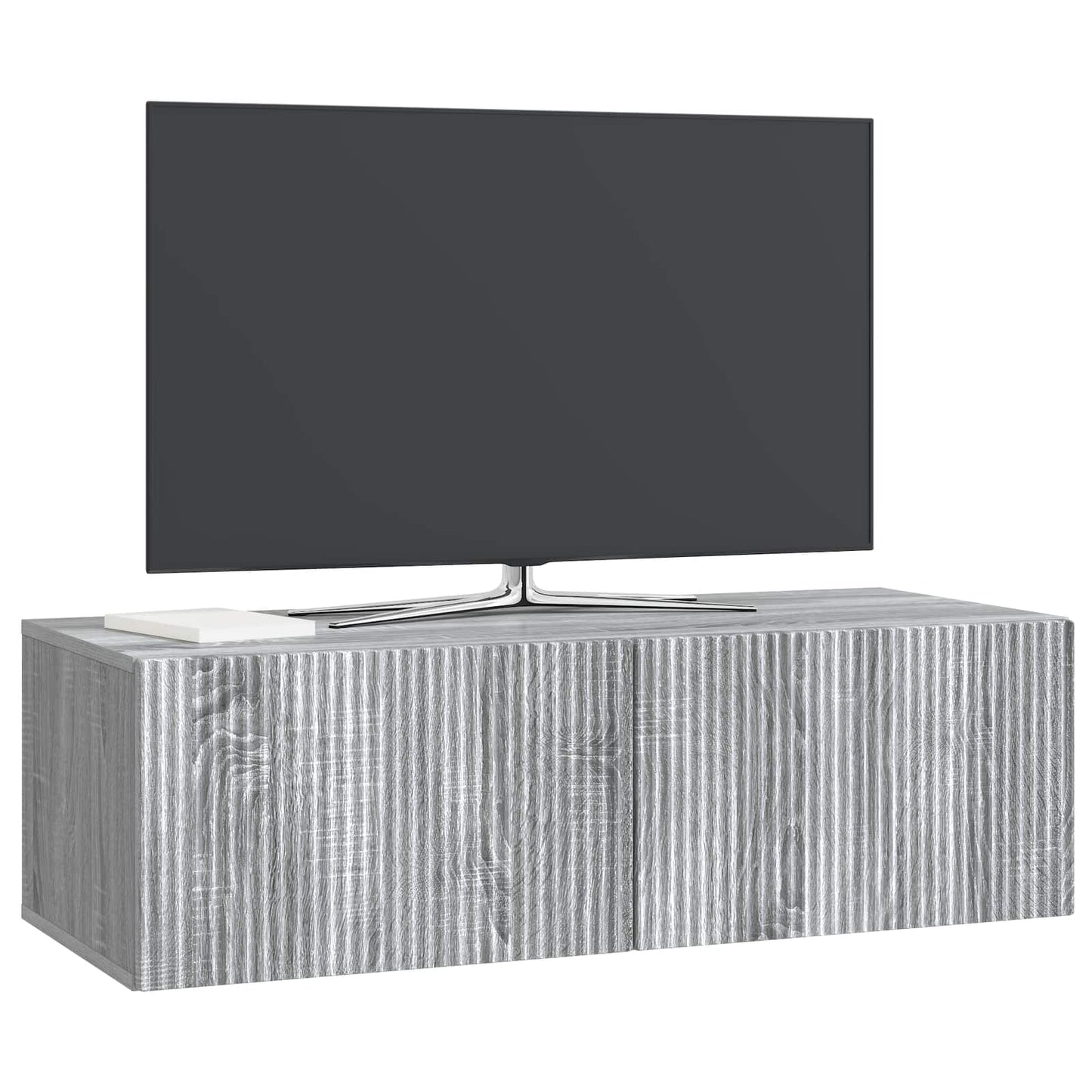 Fali TV szekrény Szürke Sonoma 98 x 41 x 30 cm Szerelt Fa